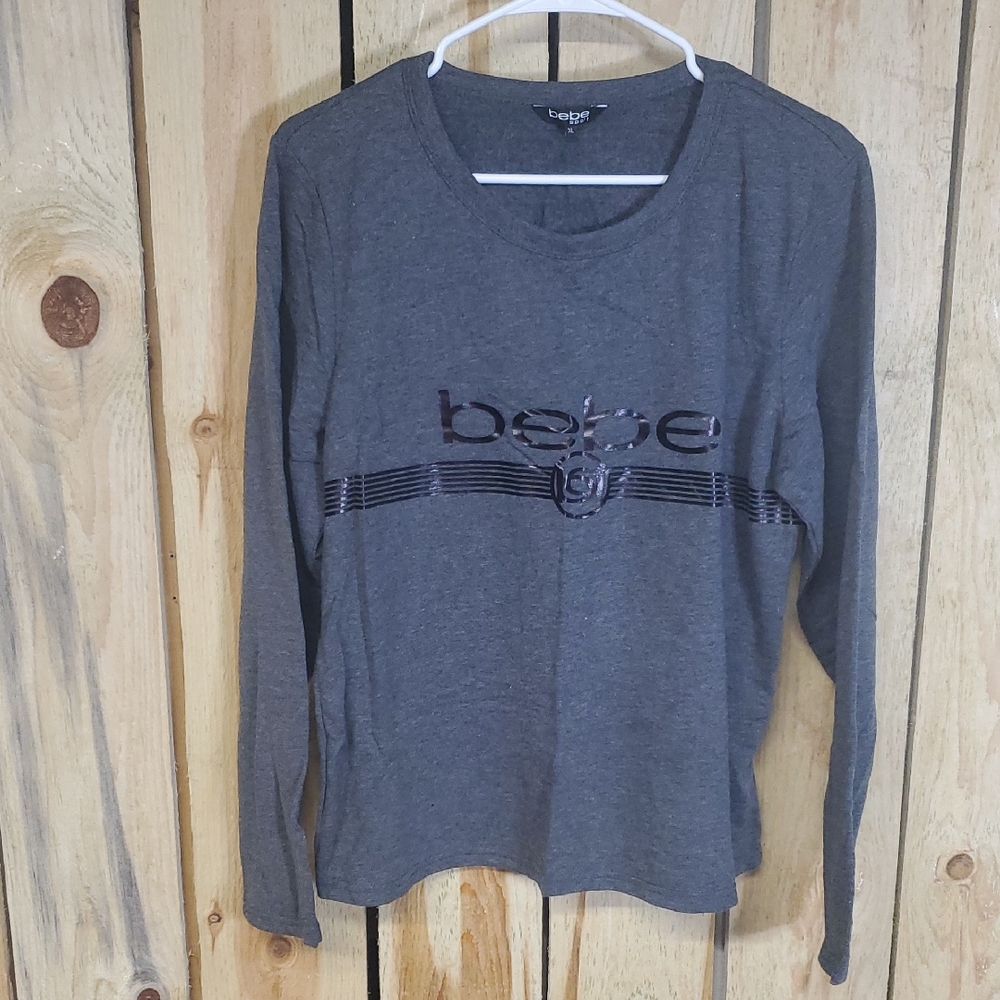 Bebe Womenz L9ng Sleeve Top Size XL Casual NWOT